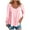 Pink, variant on Tunic Tops For Women Eyelet Embroidery Long Sleeve Loose Fit Dressy Casual Hem Flowy Crewneck Blouse Basic Tees Fall Clothes