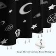 thumbnail image 6 of Black Halloween Occult Patterns Shower Curtain 36"x72" ,Bathroom Decorative Shower Curtains Set with 12 Hooks,Modern Waterproof Washable Shower Curtain, 6 of 6