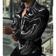 thumbnail image 1 of Tops hawaianos de diseñador nuevo para fiestas de graduación y discotecas, ropa de manga larga colorida y geométrica con solapas ajustadas y botones para hombre, tallas S, 6XL, 2024, 1 of 6