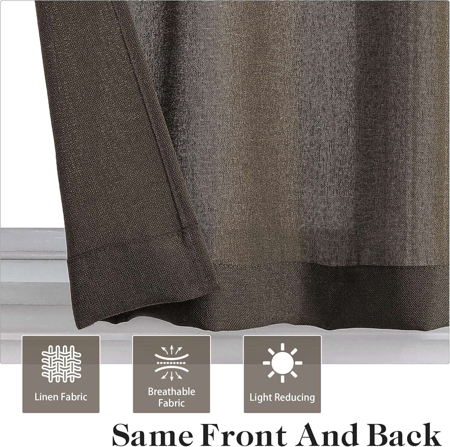 MKEUDQ-30 Inch Length Half Curtain Panels for Cafe Small Window,Provide Privacy Light Filtering Semi Sheer Linen Curtain Drapes for Bathroom,W26 x L30,2 Panels,Cream Ivory