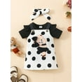 thumbnail image 3 of Yunliwuli Baby Girls 3Pcs Spring Outfits Romper + Bear Suspender Skirt + Headband Set Newborn Clothes, 3 of 9