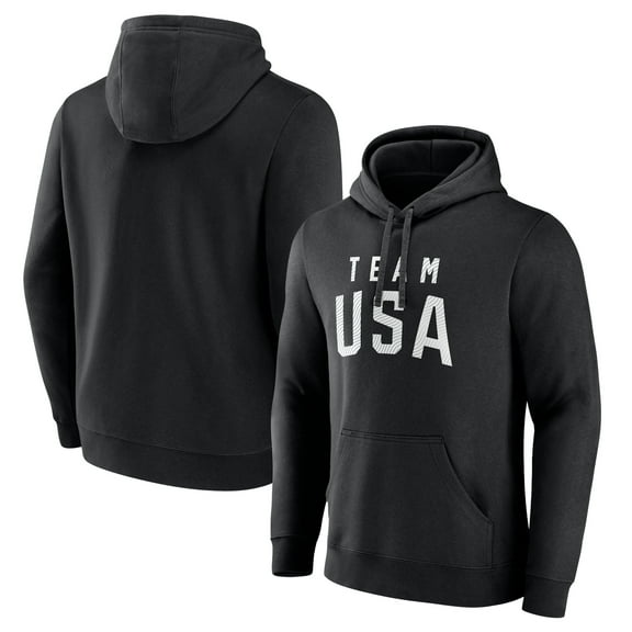 Men's Black Team USA 2024 Olympics American Box Logo Pullover Hoodie