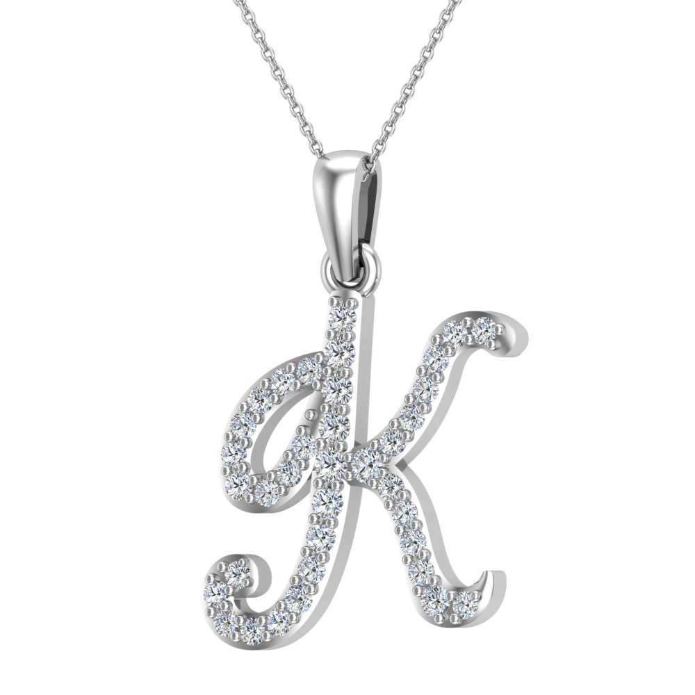 Initial K Letter Necklace for girls 