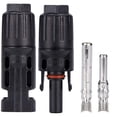 thumbnail image 2 of 10-100 pares de enchufe solar MC4 + conector de cable de acoplamiento de enchufe 2,5-6 mm2; 10/20 pares de enchufes solares para sistema solar de acoplamiento de toma de cable impermeable MC5, 2 of 5