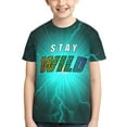 thumbnail image 7 of Ben Azelart Stay Wild Kids T-Shirt 3d Printed Graphic T-Shirts Boys And Girls Short Sleeve Shirts For Youth Kids X-Small, 7 of 7
