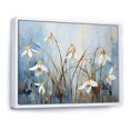 thumbnail image 2 of Designart "Simple Elegance In Blue And Gold III" Snowdrops Floater Framed Canvas Art Print, 2 of 5