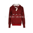 2018 Cats Plaid Ball Embroidered Big Pocket Long Sleeve Hoodie Amazon