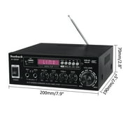 Sunbuck Bluetooth 5.0 Power Amplifier, Stereo Radio Amp, Music Player, 2 Mic in 1 for Car / Home Use, Black