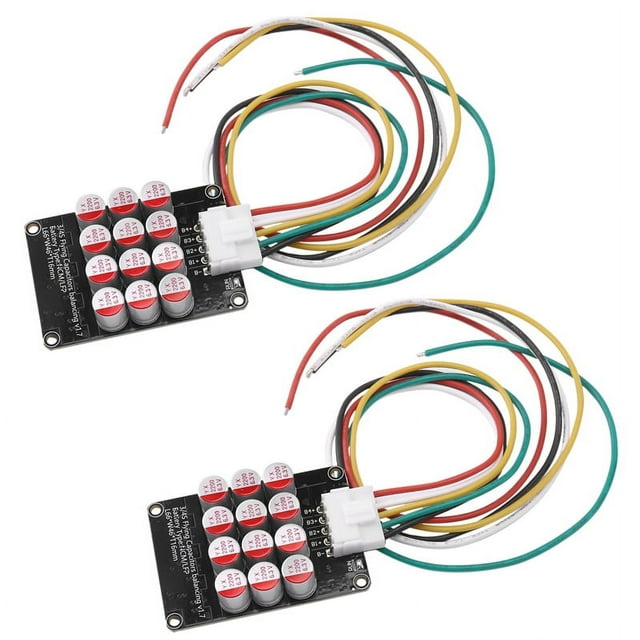 2X 4S 5A Whole Group Balancer Active Board Lithium Lipo Lifepo4 Battery Equalizer Energy Transfer Capacitor,2 x Equalizer Energy Transfer Board (4 strings),black