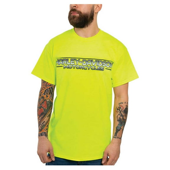Harley-Davidson Men's Ruthless Crew-Neck Short Sleeve T-Shirt Safety Green (2XL), Harley Davidson