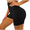 thumbnail image 2 of Yoga Shorts for Womens 2025 Plus Size High Waist Fashion Solid Color Seamless Hollow Out High Waist Hip Lifting Sports Fitness Yoga Shorts, 2 of 5