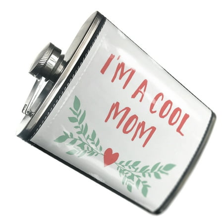 

NEONBLOND Flask I m A Cool Mom Mother s Day Heart with Leaves