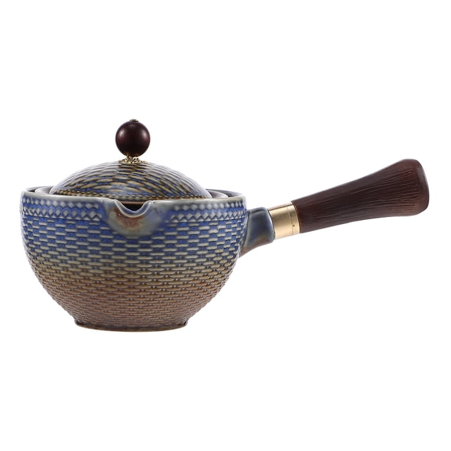 Tetera china giratoria de cerámica con rotación de 360 grados, tetera decorativa.