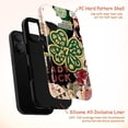 thumbnail image 5 of Dark Aesthetic Lucky Phone Case, Green Clover & Dice Collage, Protective Cover for iPhone 17 16 15 14 13 12 11, 5 of 6