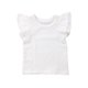 thumbnail image 1 of Bebé Niño Bebé Niña Top Básico Liso Volantes Camiseta Blusa Ropa Casual (1-2 Años Blanco), 1 of 5