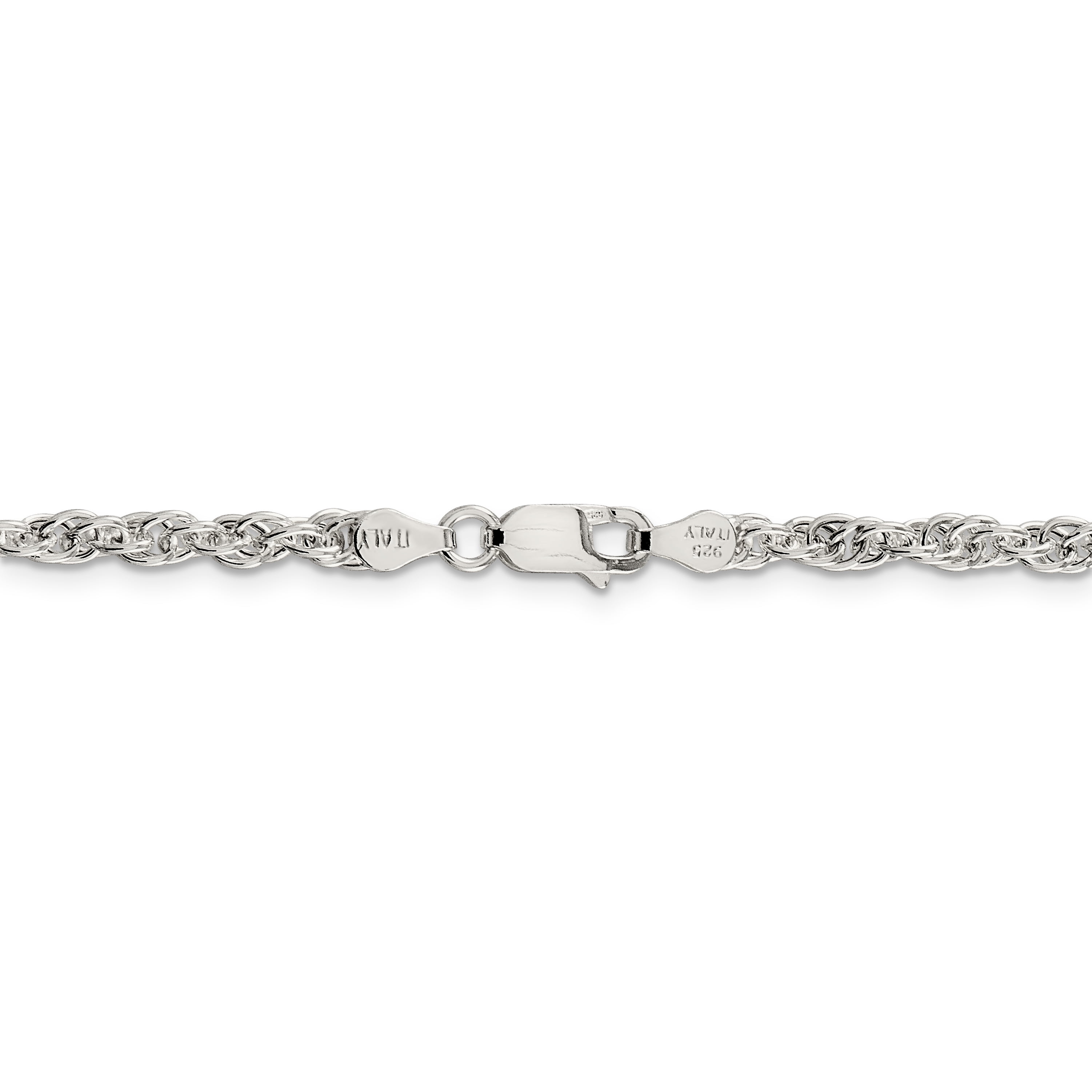 Solid 925 Sterling Silver 1.3mm Loose Rope Chain Necklace