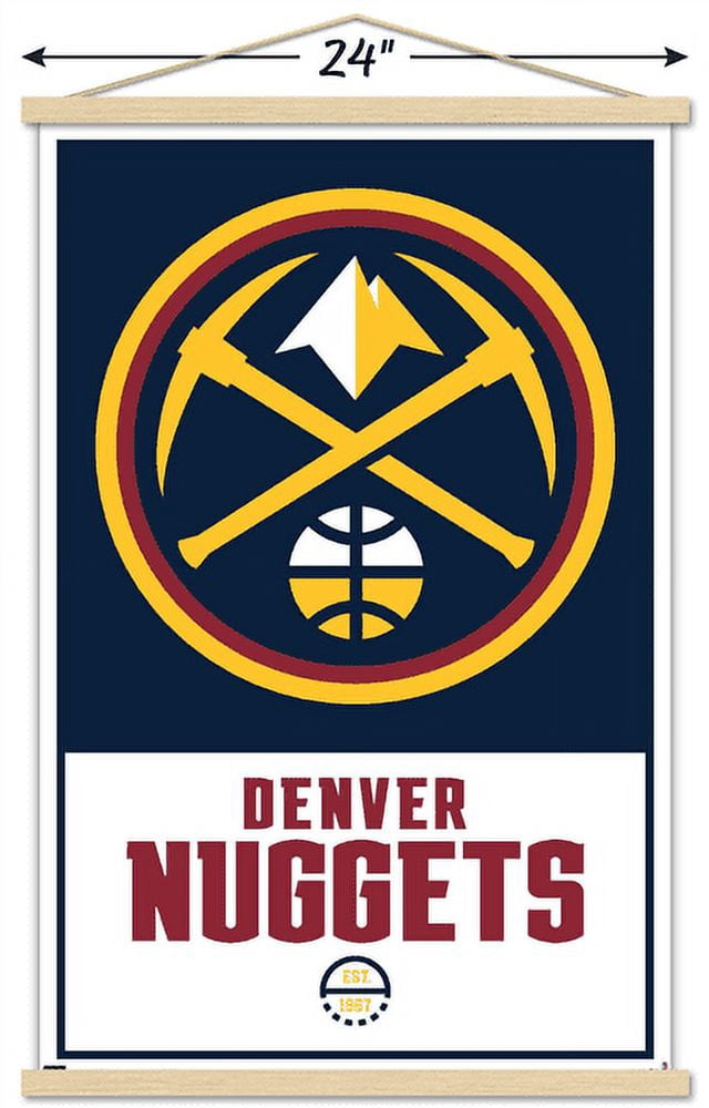 NBA Denver Nuggets - Logo 21 Wall Poster with Magnetic Frame, 22.375" x 34"