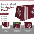 thumbnail image 2 of Texas A&M Aggies 6' College Sports Printed Table Throw - NCAA Licensed - Polyester Draped - School Tablecloth (Maroon, White), 2 of 5