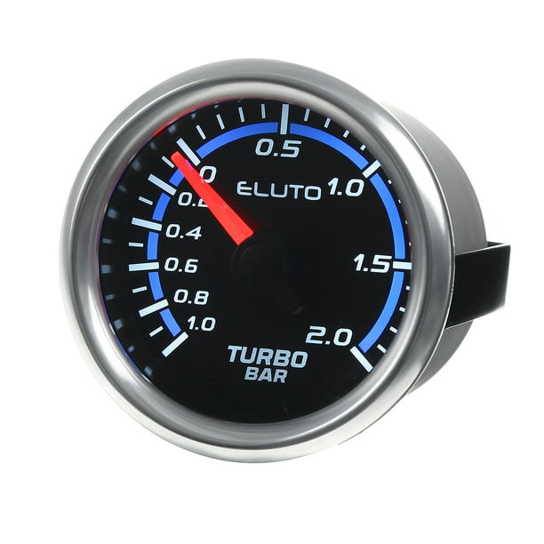 2 Digital LED Turbo Manometer PSI 52mm 12V Auto 10 Farben LAVENTE