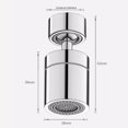 thumbnail image 2 of 360°Swivel Faucet Aerator, Kitchen Sink Faucet Aerator Solid Brass Dual Function Bubble Stream/Strong Spray Kitchen Faucet Attachment Swivel Sprayer- Female Thread Chrome/ 1.8GPM, 2 of 8
