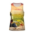 thumbnail image 4 of Easygdp Red Wine Glasses Men's Tank Top, Sleeveless Muscle T Shirts, Breathable, Quick-Dry, Loose for Gym, Running, Fitness - Small, 4 of 9