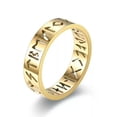 thumbnail image 4 of GKNET Norse Viking Rune Band Ring Stainless Steel Delicate Jewelry Men Women Size 7-12 Gift-12-Silver, 4 of 6