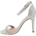 thumbnail image 2 of Delicious Womens Fiona High Heel Metallic Ankle Strap Dressy Party Shoes, 2 of 7