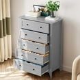 thumbnail image 3 of Dresser for Bedroom,Tall Dresser with 5 Deep Drawers & Metal Knobs, Modern Wooden Chests of Drawers for Living Room, Hallway, Closet, 3 of 7