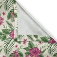 thumbnail image 5 of Ambesonne Watercolor Grommet Curtain, Plumeria Hibiscus, 50" x 108", Magenta Cream Green, 5 of 6