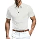thumbnail image 1 of Camisas de Manga Corta de los Hombres Casual Malla de Hielo Seda de Manga Corta Cuello Color Sólido Camisa Poliéster, Verano Transpirable Moda Superior para Hombres, 1 of 3