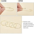 thumbnail image 4 of 1box 60pcs 45mm 2 colors Surgical Stainless Steel Beading Hoop Earrings Finding Wine Glass Hoop Earring Rings Hypoallergenic Round Shape Earrings for Jewelry Making Craft, 4 of 9