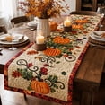 thumbnail image 4 of Aonerit Quilted Pumpkin Maple Leaf Tablecloth, Printed Thanksgiving Dining Decor, Washable Living Room Cover, Seasonal Home Party Table Accessory, 4 of 7