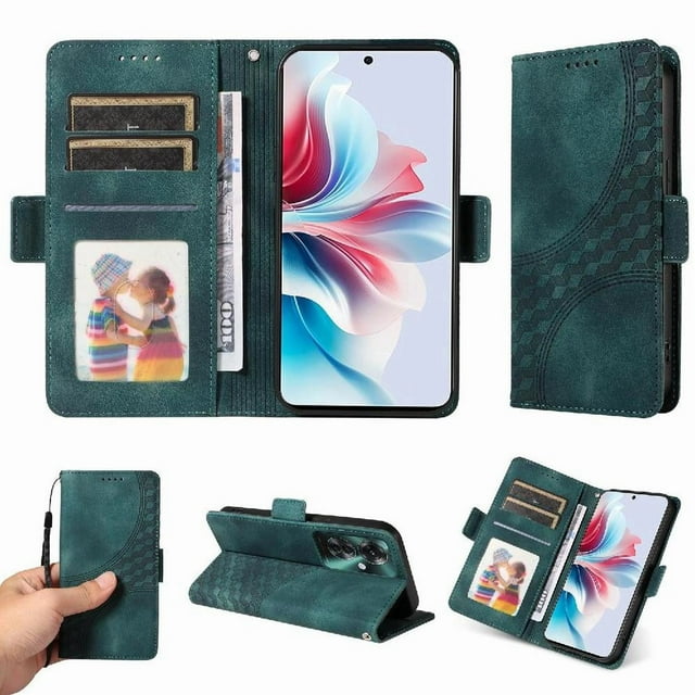 Funda GANGXUN para OPPO Reno 11F con diseño acolchado elegante, cuero PU, protección total y ajuste preciso