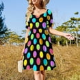 thumbnail image 2 of Neon - Bubbles BLK Sleeveless Dress Summer women's clothing long dress women long sleeve dresses women party dresses, 2 of 6