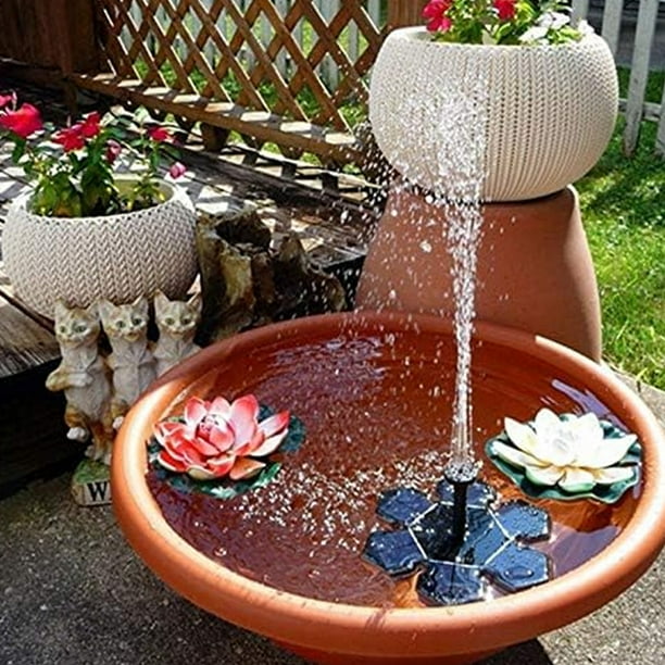 Fuente Solar Para Estanque - Bomba Flotante Con 5 Efectos (sin Electricidad)