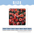 thumbnail image 2 of 16 Inch Wall Clock Battery Operated Square Clock for Office, Kitchen, Outdoor, Living Room,Floral Pink Roses on White Creative, 2 of 4
