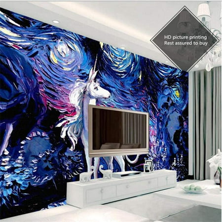 Custom Wallpaper Unicorn Van Gogh Star Oil Painting Decorative Background  Wall-250Cm×175Cm | Walmart Canada