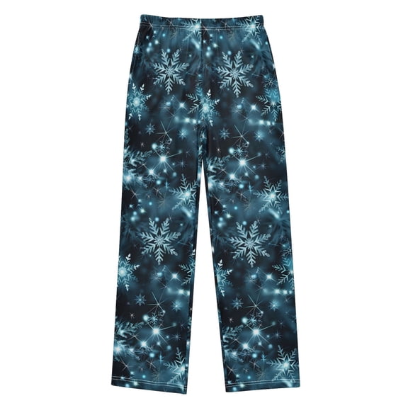 joogoo Snowflakes Glitter Kids Pajama Pants Pj Bottoms Boy Girls Sleepwear Lounge L