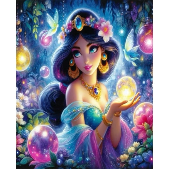 Cartoon princess Diamond Painting Kits for Adults, Diamond Art Spirit 5D DIY Diamond Art Kits Full Drill Diamond Dots for Gift Wall Decor and Relaxation Gem Arts 12x16 inch