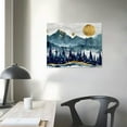 thumbnail image 4 of JRXY Abstract Nordic Canvas Wall Art - Indigo Blue and Brown Mountain Forest Picture Wall Decor Sun Birds Canvas Painting Nature Landscape Prints Artwork for Living Room Bedroom Decoration picture 1, 4 of 6