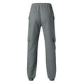 thumbnail image 6 of jsaierl Mens Slim Cargo Pants Drawstring Casual Multi Pocket Sweatpant Elastic Waist Jogger Workout Trouser, 6 of 9