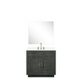 thumbnail image 2 of 36 In. W X 22 D Black Oak Bath Vanity With Cultured Marble Countertop, Faucet, Mirror And Single Countertop Faucet, 2 of 6