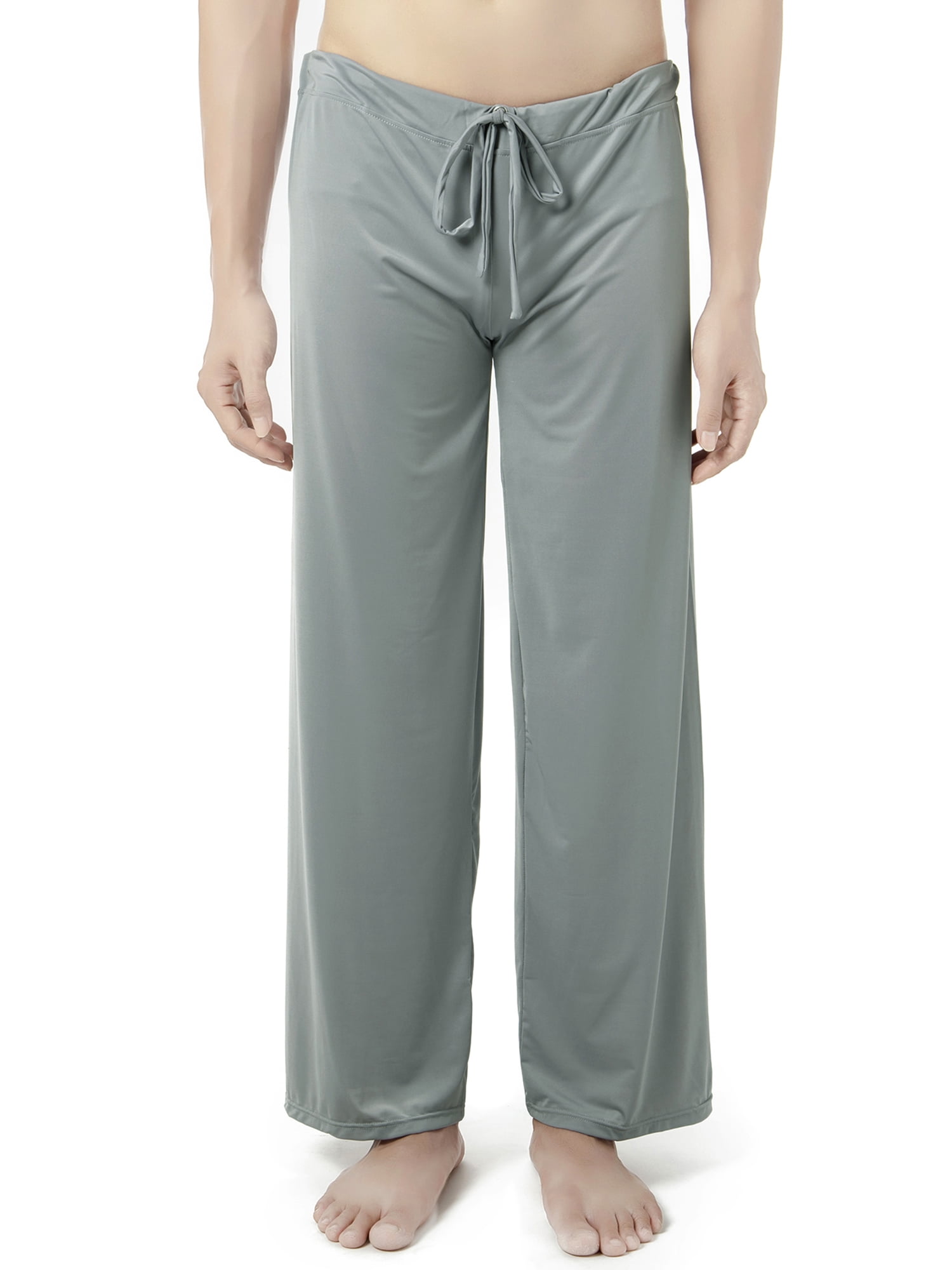 FOCUSSEXY Mens Breathable Jersey Sleep Pant Big & Tall Sleep Pant Silky