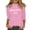 Pink, variant on Women's T-Shirts America 250 Patriotic We The People Graphic Crew Neck 3/4 Sleeve Top