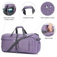 thumbnail image 3 of WANDF Travel Duffle Bag 65L Shoes Compartment Foldable Overnight Weekender Bag Carry On Bag for Men Women (Purple), 3 of 5