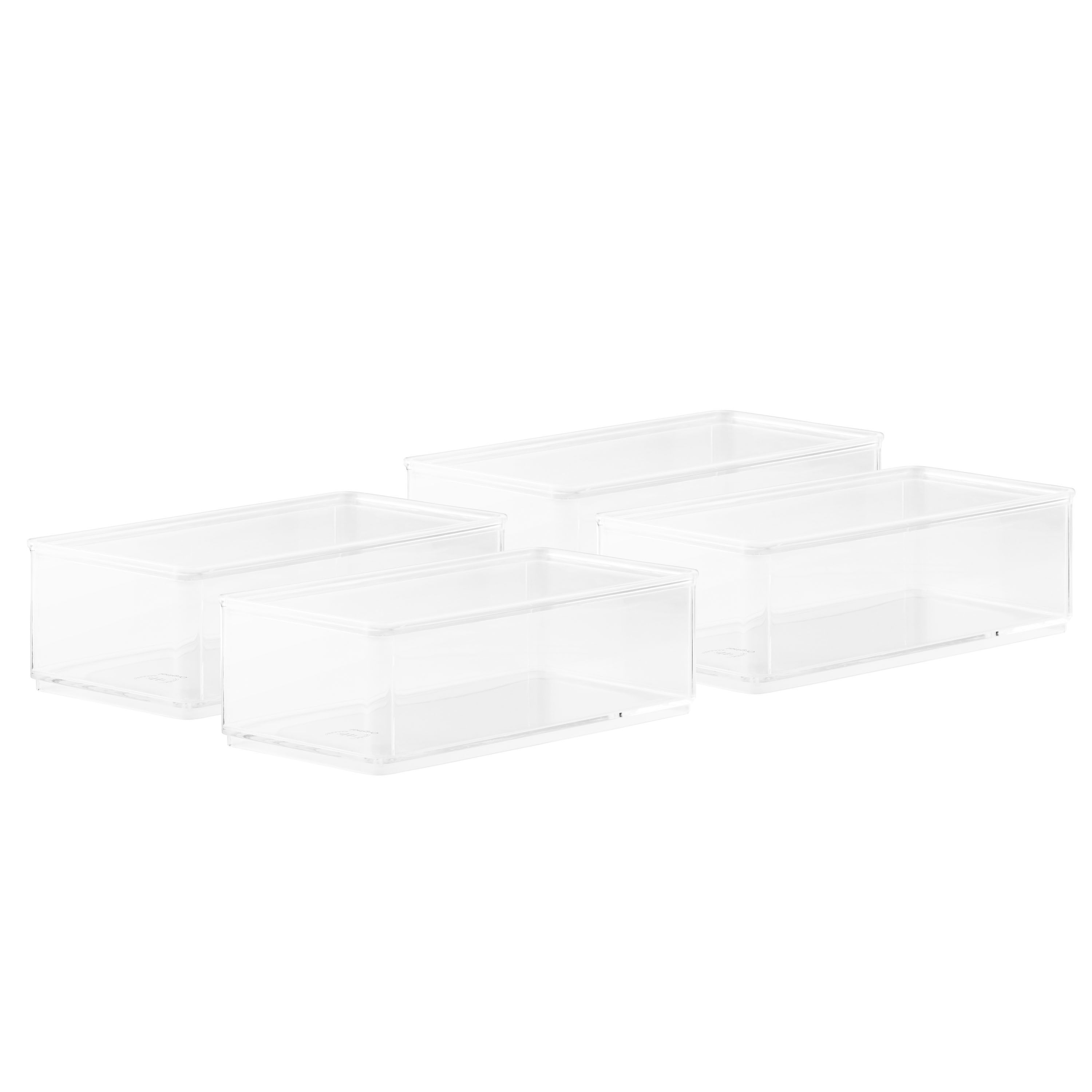The Home Edit Large Clear Storage Bin Inserts, 4 Pack, 9.37" x 4.68" x 2.95" - image 5 of 7