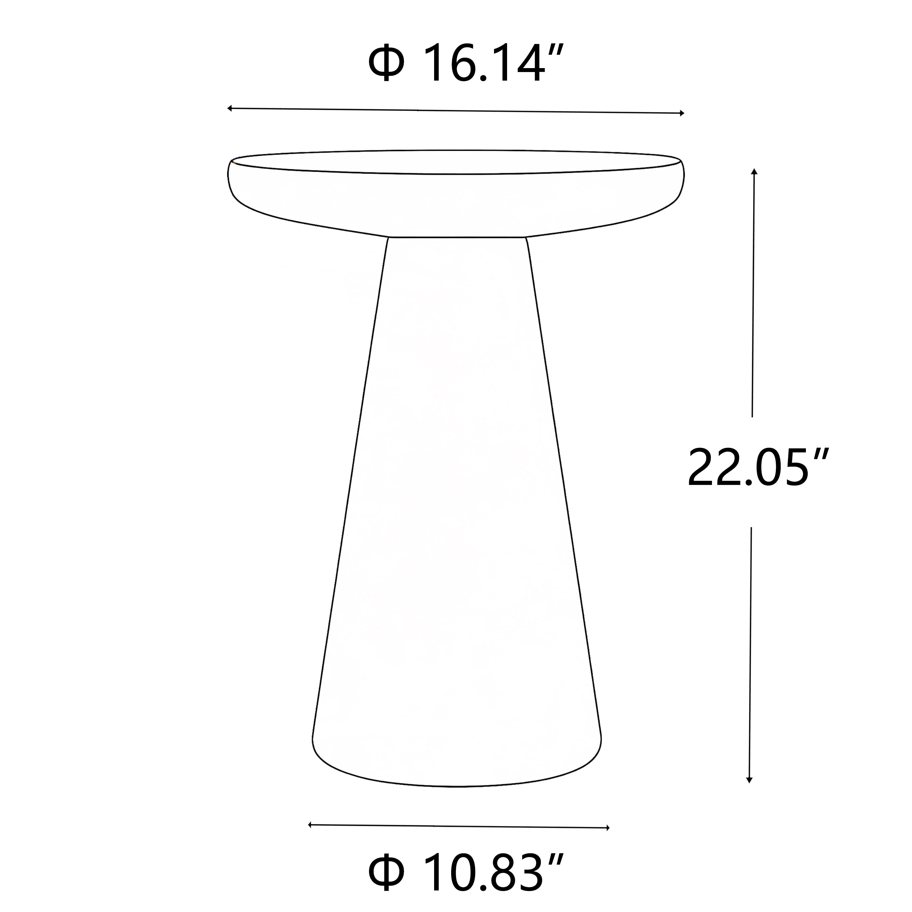 Mushroom MGO Side Table – Durable Construction, Compact Design, Cloud Ceramic White