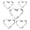 Silver, variant on 2026 New Heart Cookie Cutter Set 5 Pieces Stainless Small Cutters Heart Shaped for Kids Holiday Birthday Kilougeis