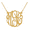 Gold, variant on Personalized Script Monogram Necklace