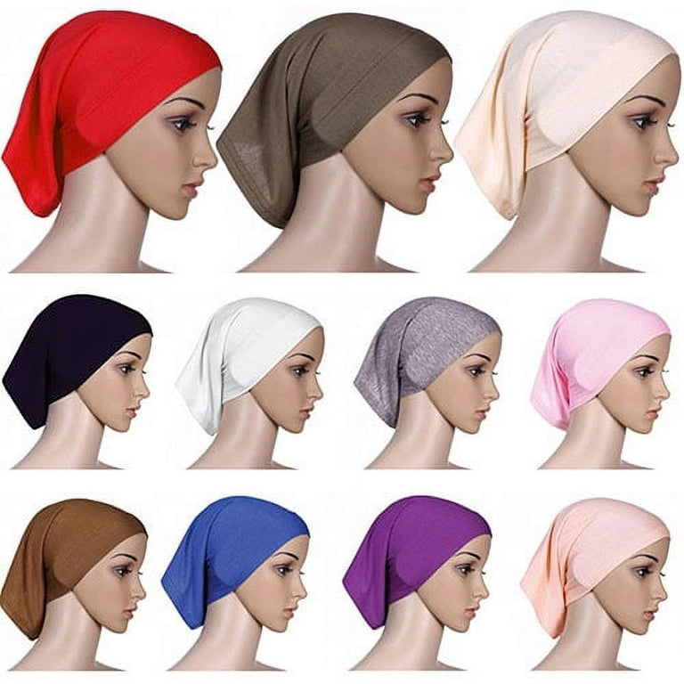 Hophor Women Slouchy Beanies Cap Soft Hijab Cap Under Scarf for Women  Muslim Jersey Hijab Undercaps